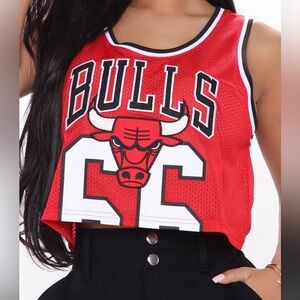Bulls Red Crop Top
